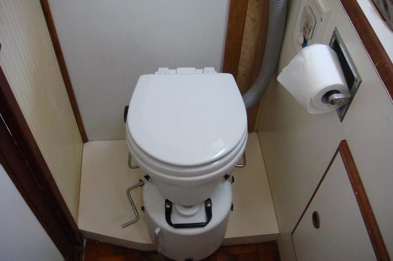 Installed RV Toilet