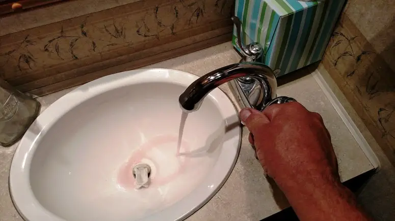 Pouring Water In RV Sink