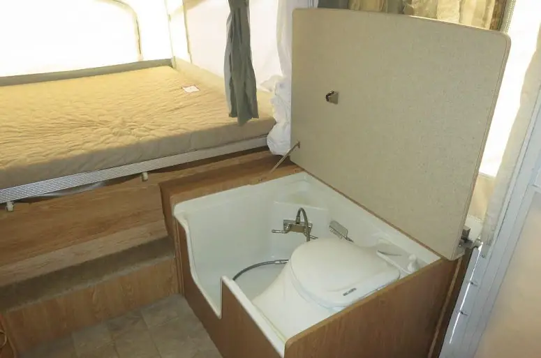 Bathroom In Pop-Up Tent Trailer