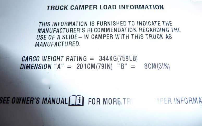 Truck Camper Information