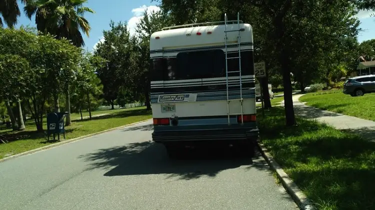 RV Parked In Shade