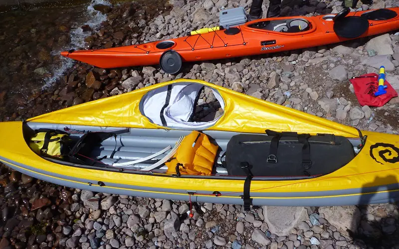 Storage inside kayak