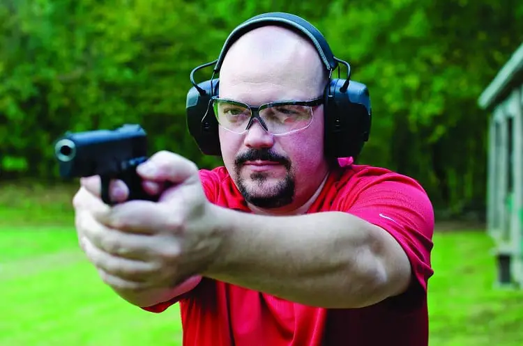 Man Shooting with a Gun