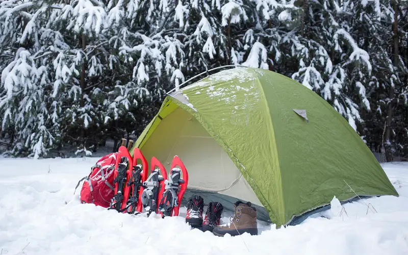 Snow shoes for easier winter camping