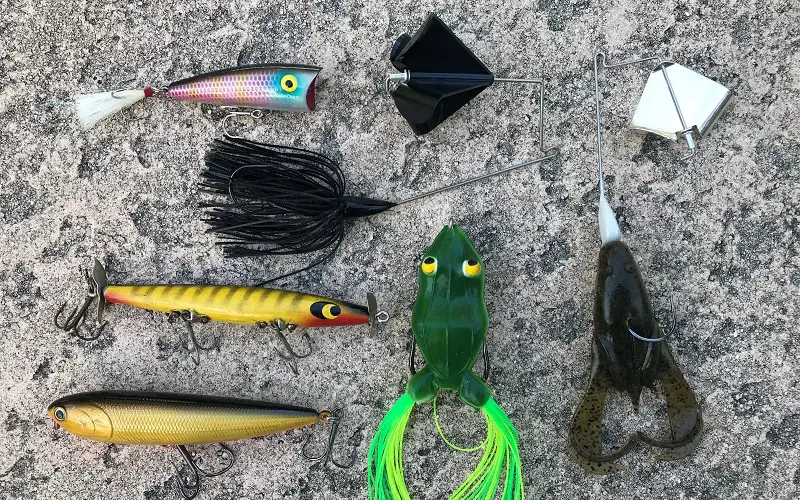 Topwater lures shapes and sizes