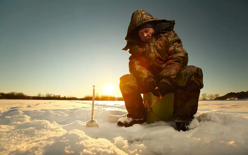 Layering clothes for ice fishing