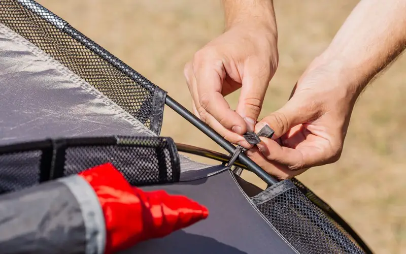 Tightening tent joints and poles