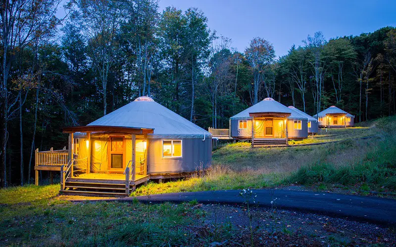 Yurt camping village